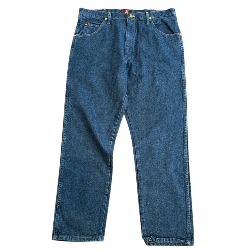 Mens Wrangler Jeans 3a Relaxed Fit Dark Wash 38 X 32